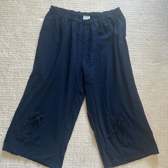 Oh My Gauze! Pants - Oh My Gauze! Navy Wide Leg Pants